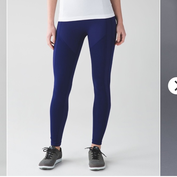 Lululemon- All The Right Places- Sz 14- Hero Blue- Full Length **Flawed** - Picture 1 of 15